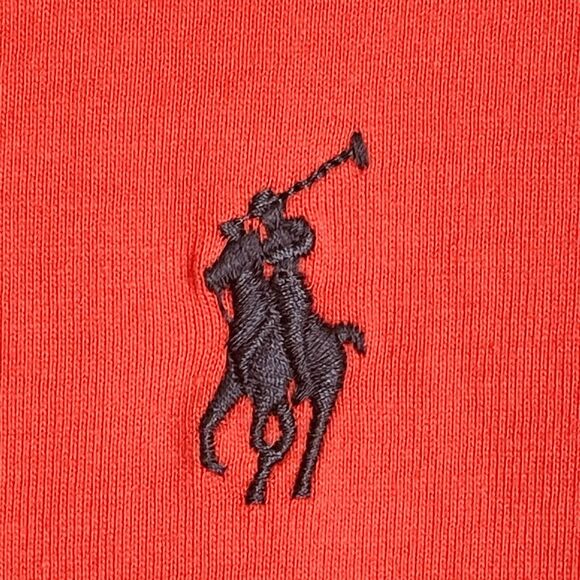 Polo Ralph Lauren Coral Red Hoodie Shirt Size Small Pullover Lightweight Preppy - Picture 3 of 13
